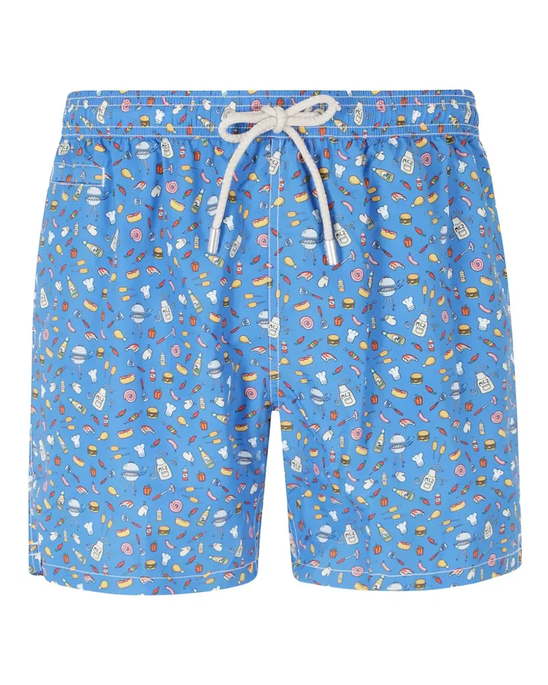 MC2 Saint Barth Lighting Micro graphic-print swim shorts - Blau Blau