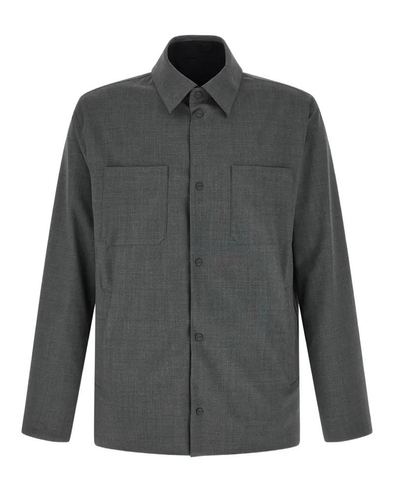 Herno Wendbare Hemdjacke mit aufgesetzten Taschen - Grau Grau