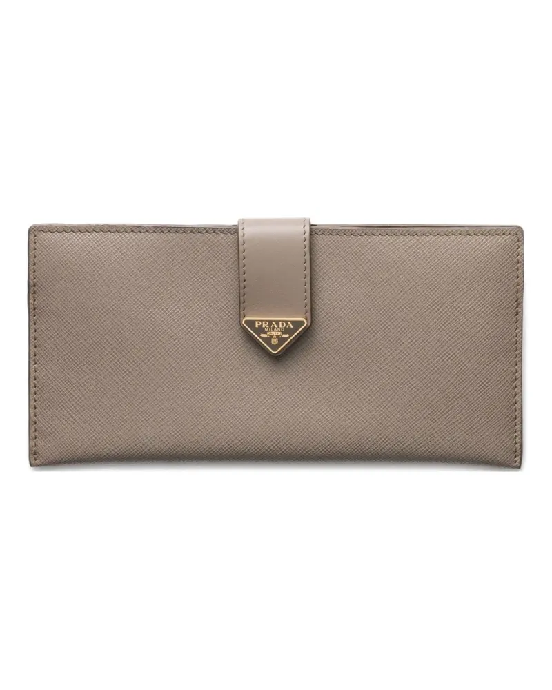 Prada Portemonnaie mit Triangel-Logo - Grau Grau