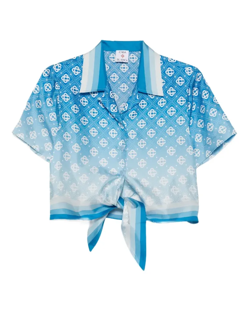 Casablanca Paris gradient tie-front top - Blau Blau