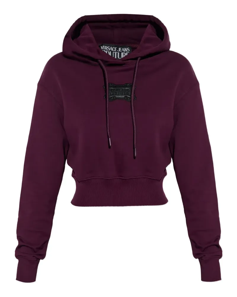 Versace Jeans Hoodie mit Logo-Patch - Violett Violett