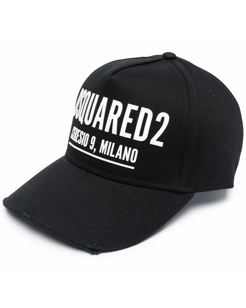 Dsquared2 Baseballkappe mit Logo-Print - Schwarz Schwarz