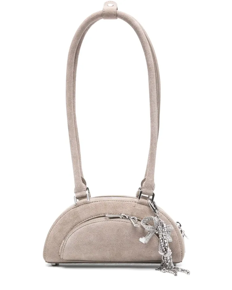 Self-Portrait Mini-Tasche aus Wildleder - Grau Grau