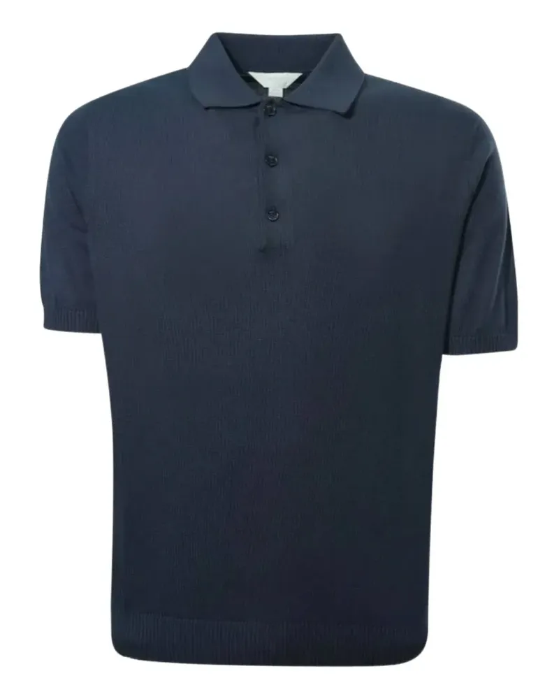Malo short-sleeve knitted polo shirt - Blau Blau