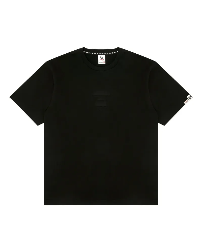 BAPE T-Shirt mit Logo-Prägung - Schwarz Schwarz
