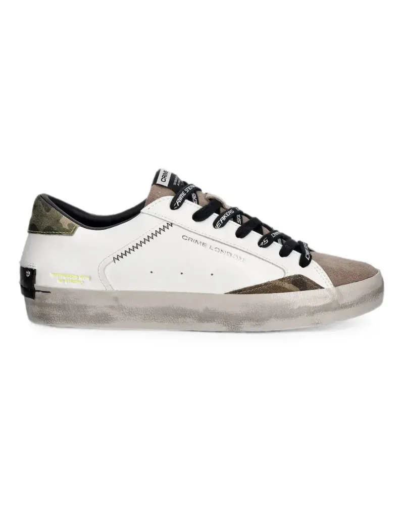 Crime Sk8 Deluxe Sneakers im Distressed-Look - Weiß Weiß