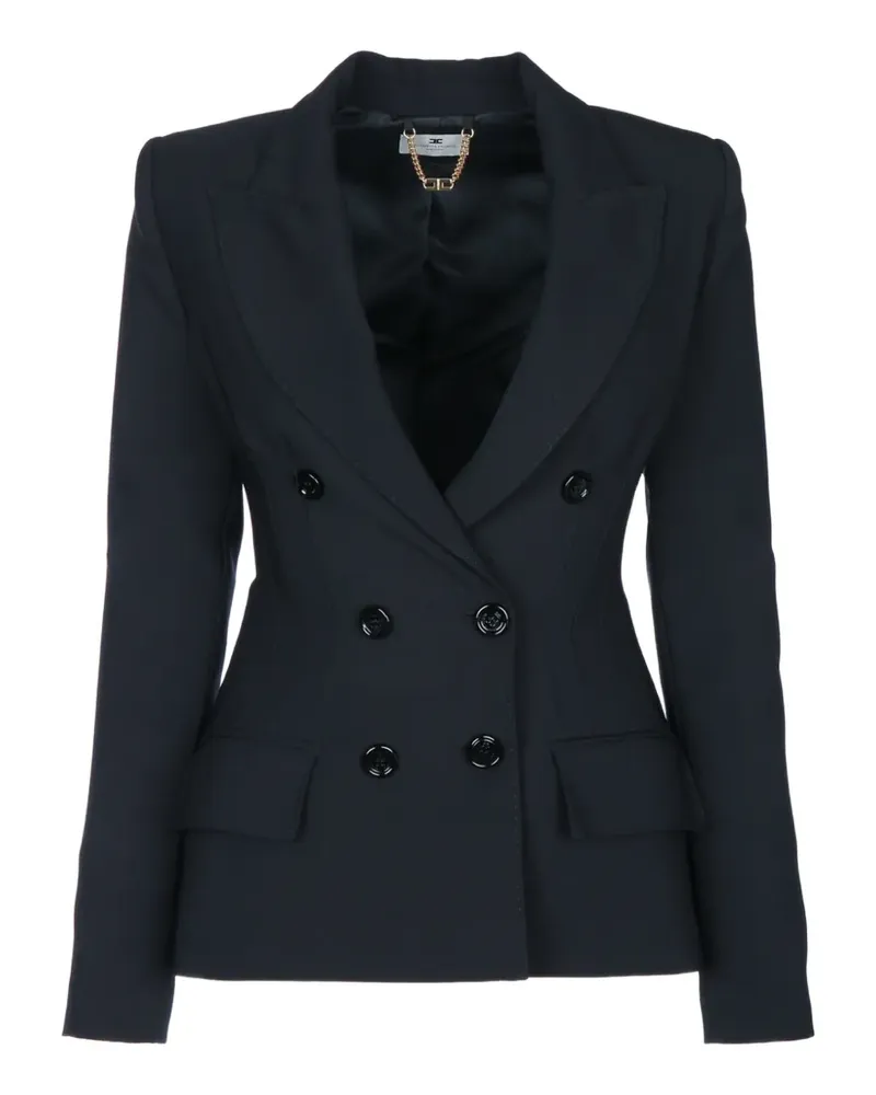 Elisabetta Franchi double-breasted peak-lapel blazer - Schwarz Schwarz