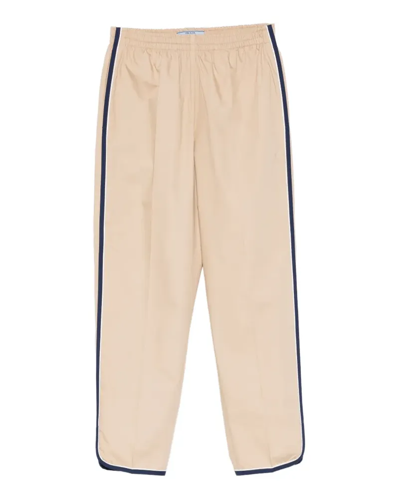 Prada side-stripes straight trousers - Nude Nude