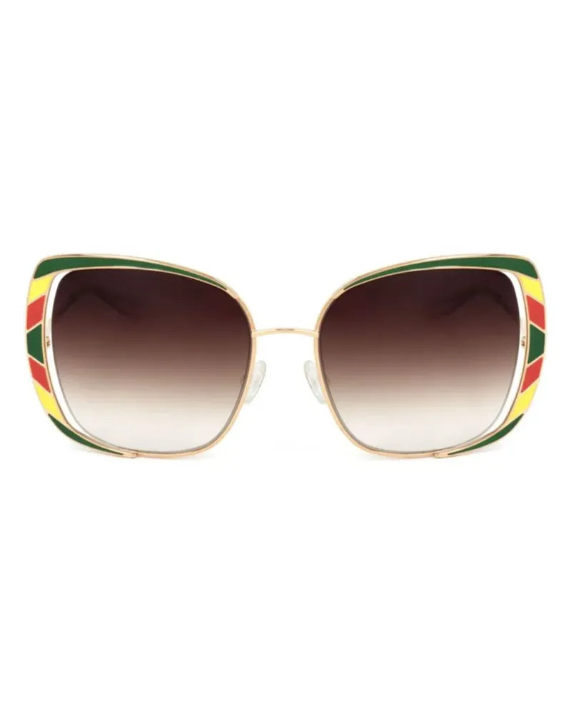 Barton Perreira Sonnenbrille mit Cat-Eye-Gestell - Gold Gold