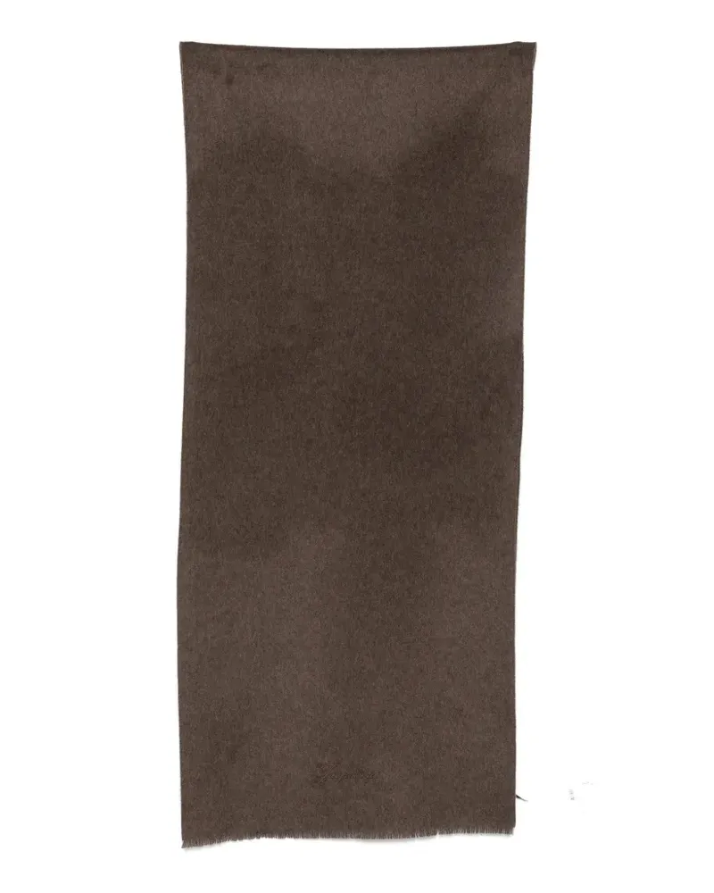 Jacquemus logo-embroidered fringed scarf - Braun Braun