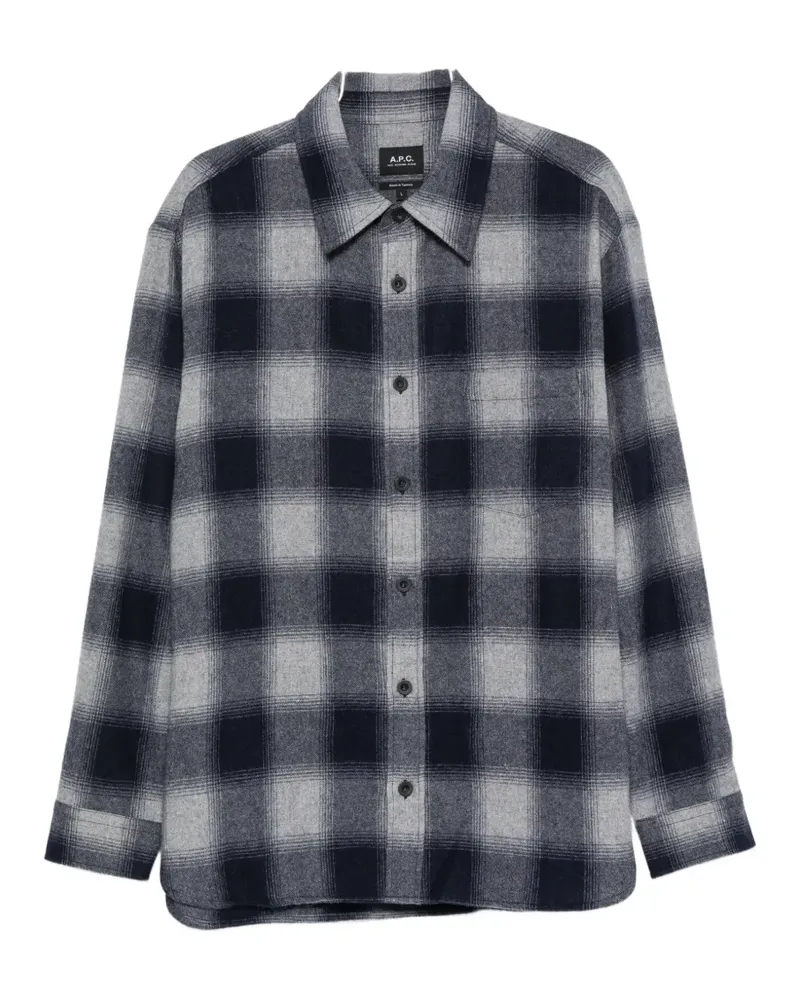 A.P.C. check-pattern shirt - Grau Grau