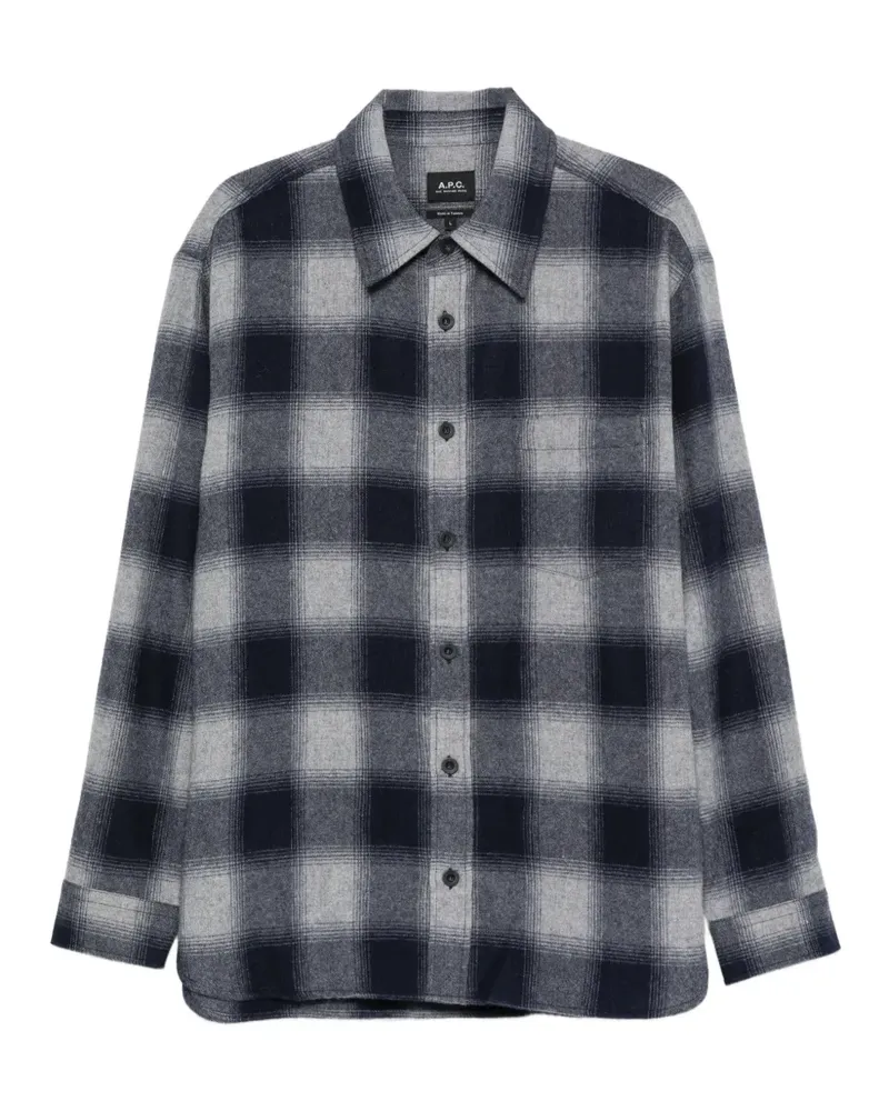 A.P.C. check-pattern shirt - Grau Grau