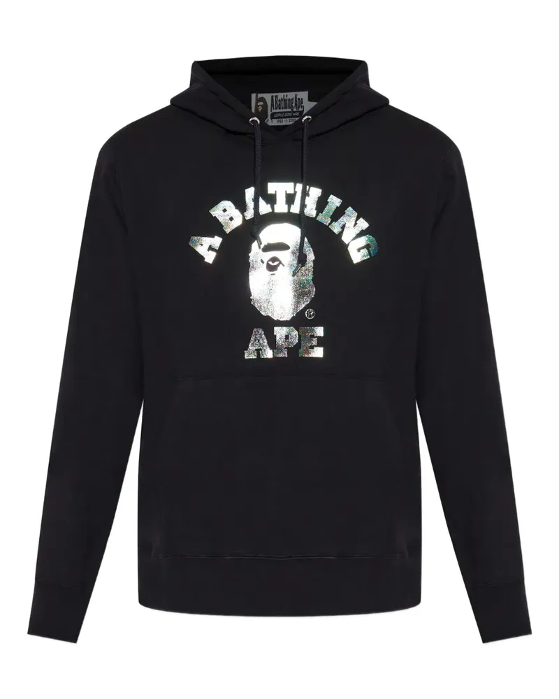BAPE logo-print hoodie - Schwarz Schwarz