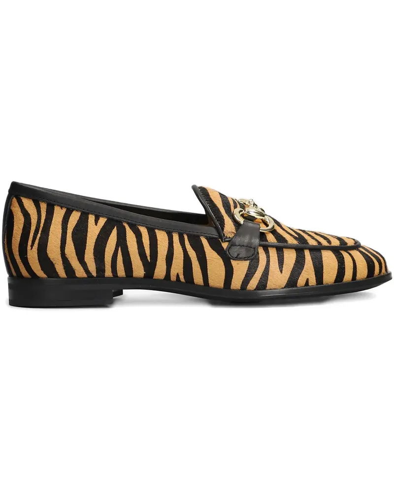 Pedro Miralles animal-print horsebit loafers - Braun Braun