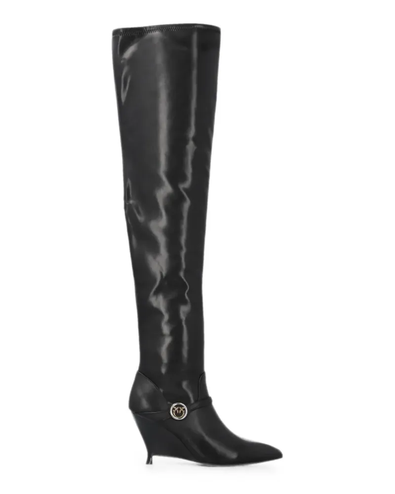 Pinko Love Birds Overknee-Stiefel - Schwarz Schwarz