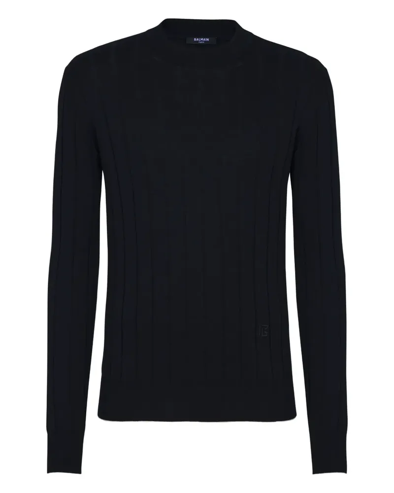 Balmain Gestrickter Pullover - Blau Blau