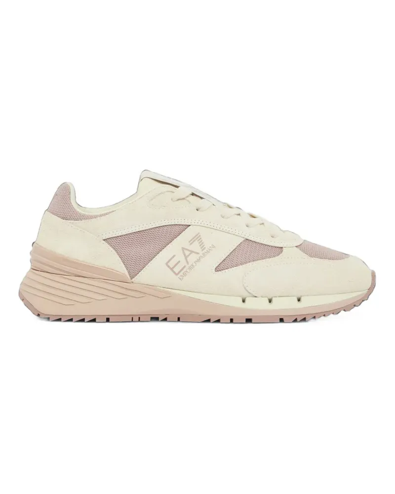 EA7 Sneakers mit Mesh-Einsätzen und strukturierter Sohle - Nude Nude