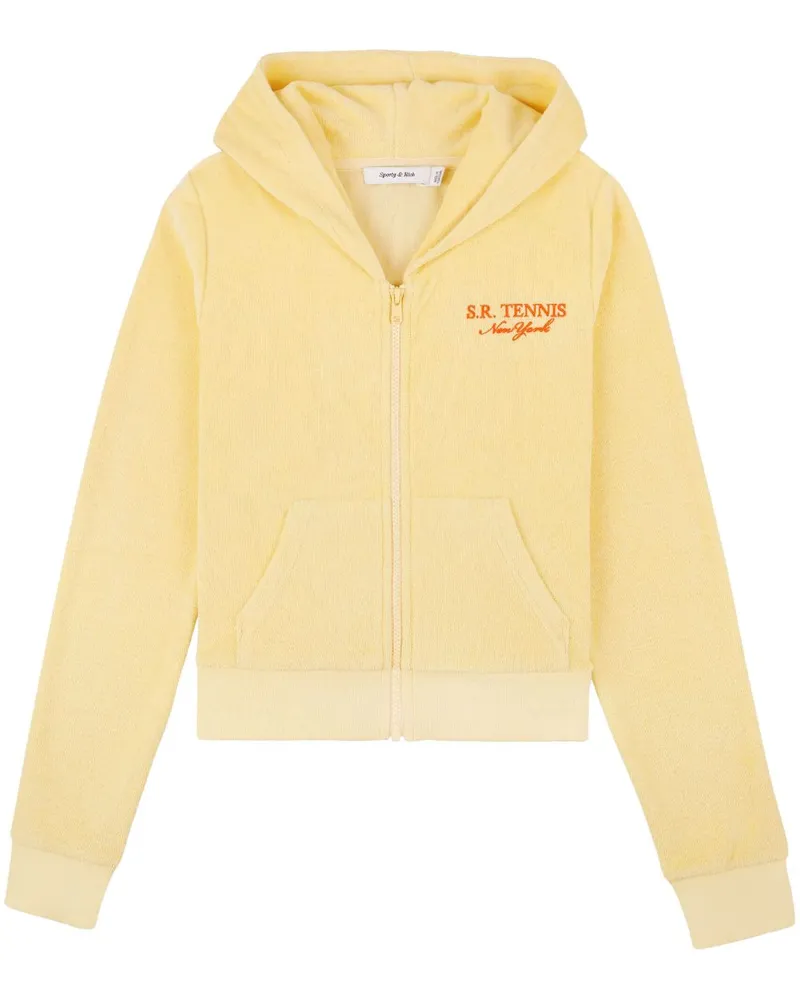 SPORTY & RICH Hoodie aus Frottee - Gelb Gelb