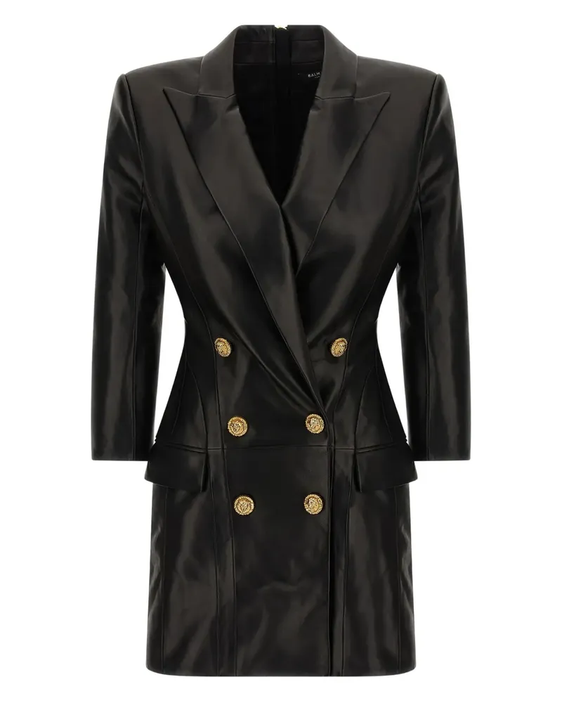 Balmain double-breasted mini dress - Schwarz Schwarz