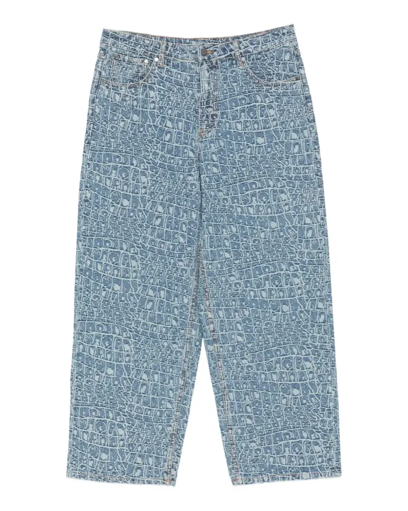 Daily Paper Jeans mit Jacquardmuster - Blau Blau