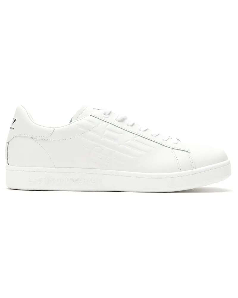 EA7 Sneakers mit Logo-Prägung - Weiß Weiß