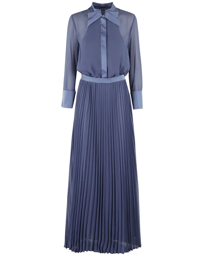 Emporio Armani Georgette-Maxikleid - Blau Blau