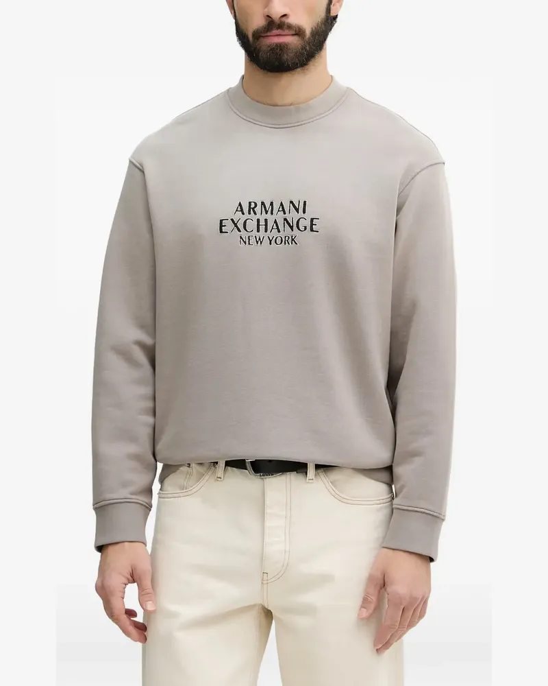 Armani Exchange logo-embroidered sweatshirt - Grau Grau