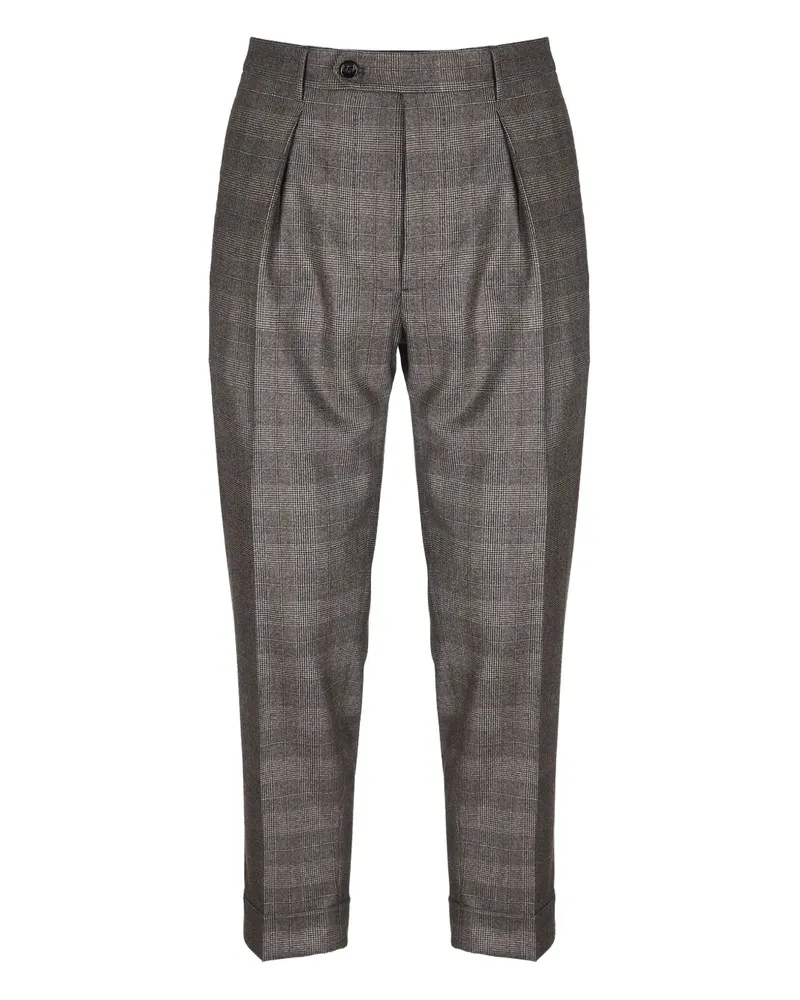 Berwich plaid pleated trousers - Grau Grau