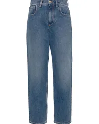 Moncler Halbhohe Straight-Leg-Jeans Blau