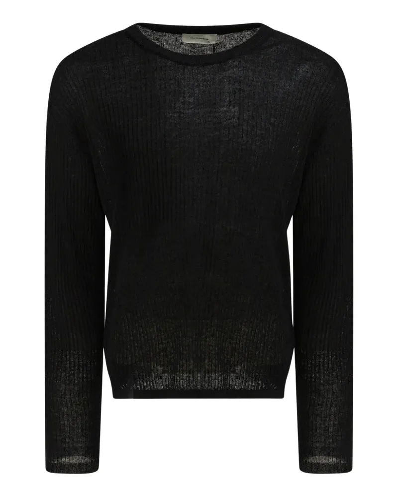 Mfpen long-sleeve ribbed linen sweater - Schwarz Schwarz