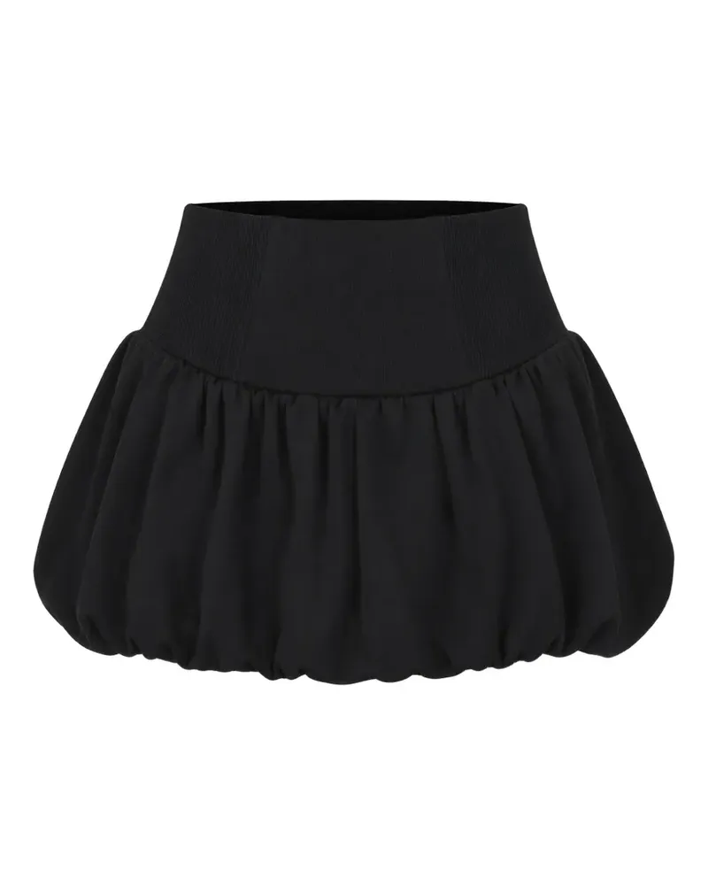 Fleur Du Mal bubble-hem gathered mini skirt - Schwarz Schwarz