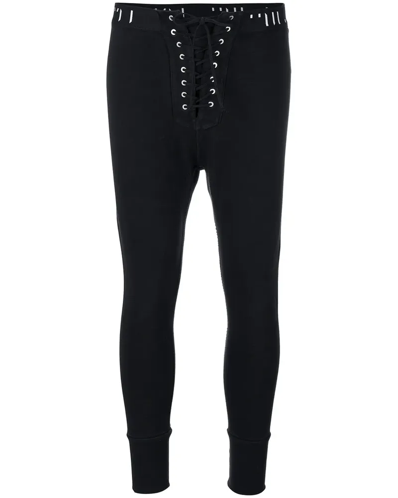 Unravel lace-up skinny sweatpants - Schwarz Schwarz