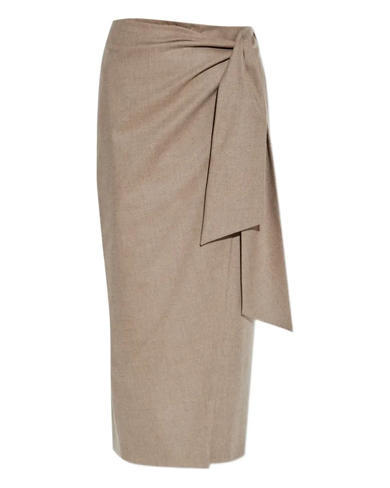 Max Mara Bingo Midirock in Wickeloptik - Nude Nude