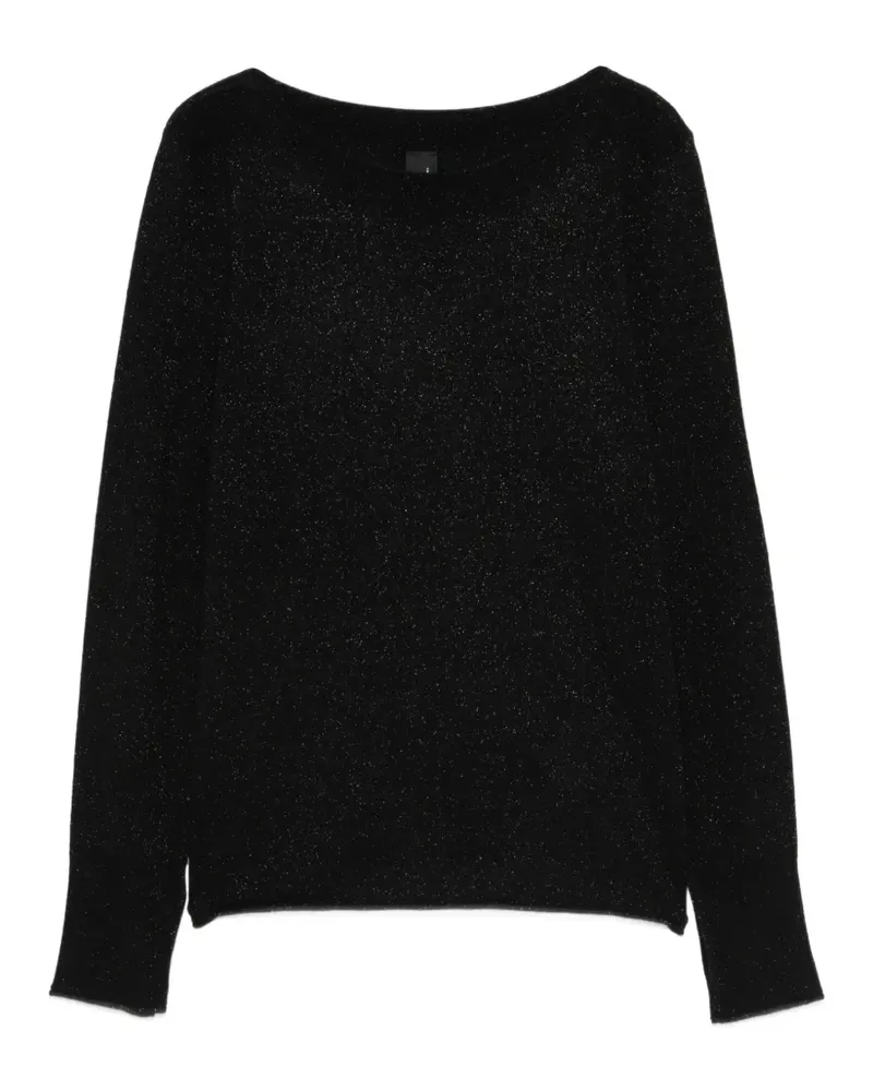 Marc Cain Klassisches Langarmshirt - Schwarz Schwarz