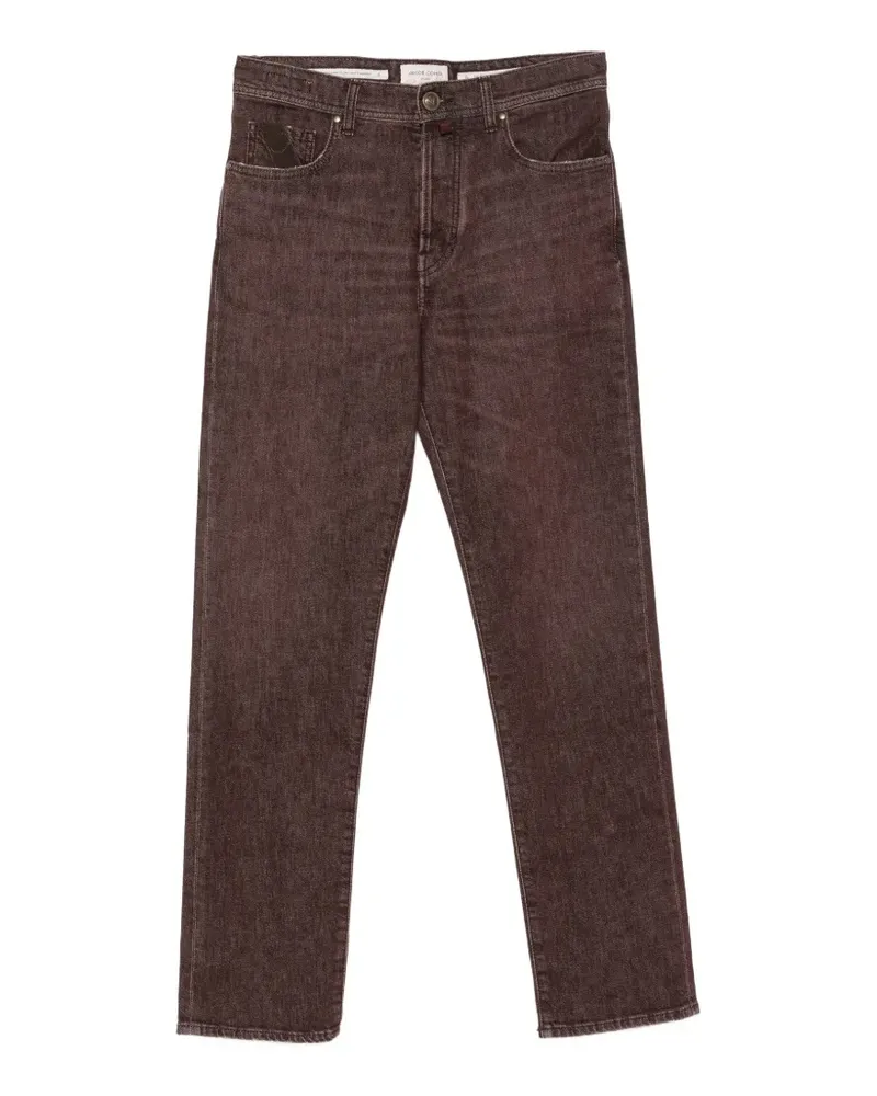 Jacob Cohën logo-patch straight-leg jeans - Rot Rot