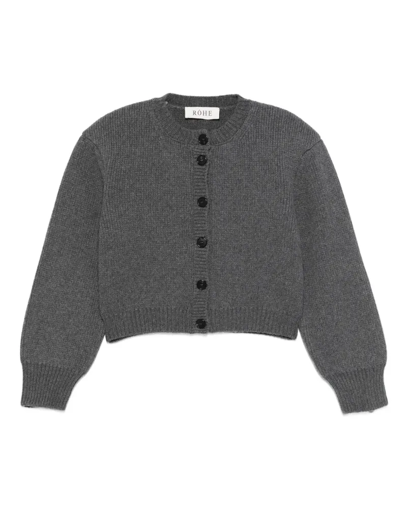 Róhe Gerippter Cardigan - Grau Grau