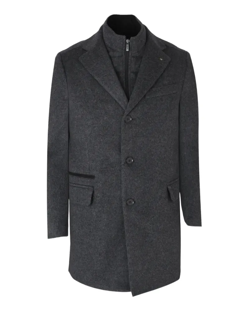 Corneliani layered single-breasted coat - Grau Grau