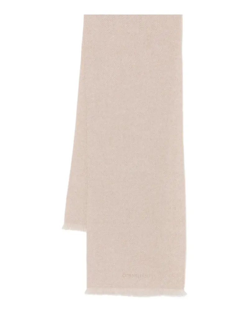 Corneliani Schal mit Fischgrätenmuster - Rosa Rosa