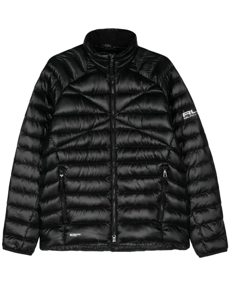 Ralph Lauren Gesteppte Jacke mit Logo-Print - Schwarz Schwarz