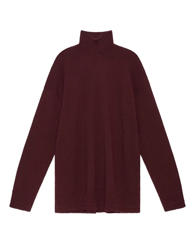 Maliparmi Gerippter Rollkragenpullover - Rot Rot