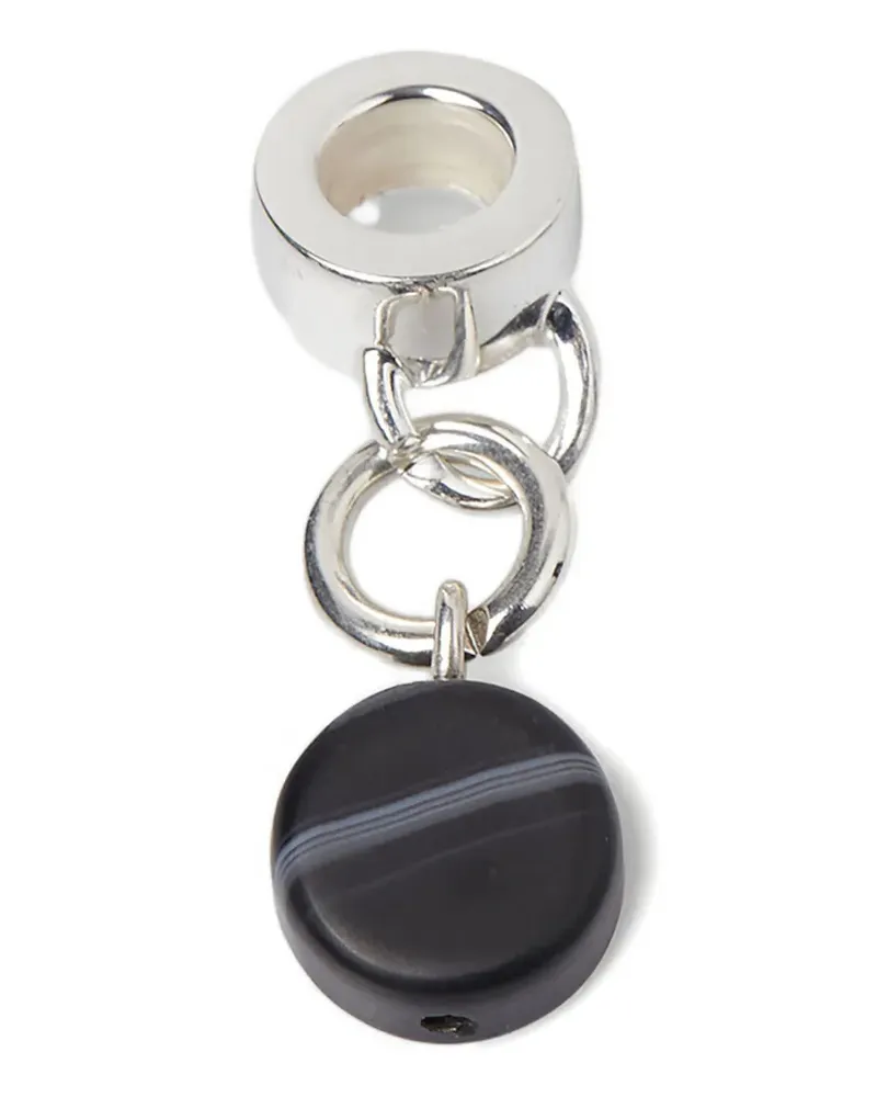 RÄTHEL & WOLF Hängeohrring mit Achatanhänger - Silber Silber