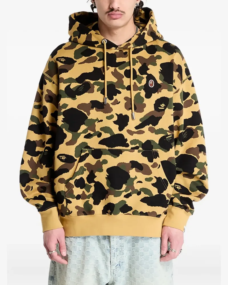 BAPE One Point Hoodie aus Camouflage-Jacquard - Gelb Gelb