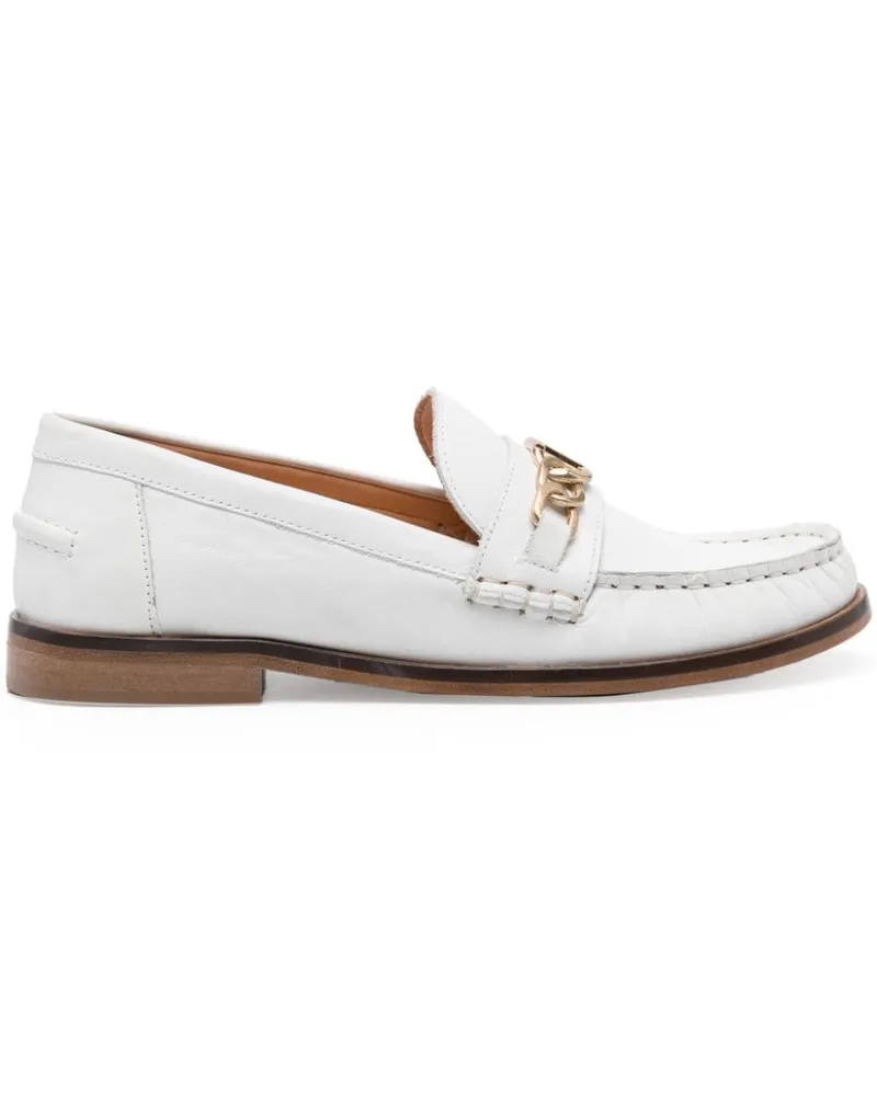 Twin-Set Loafer mit Kettendetail Weiß