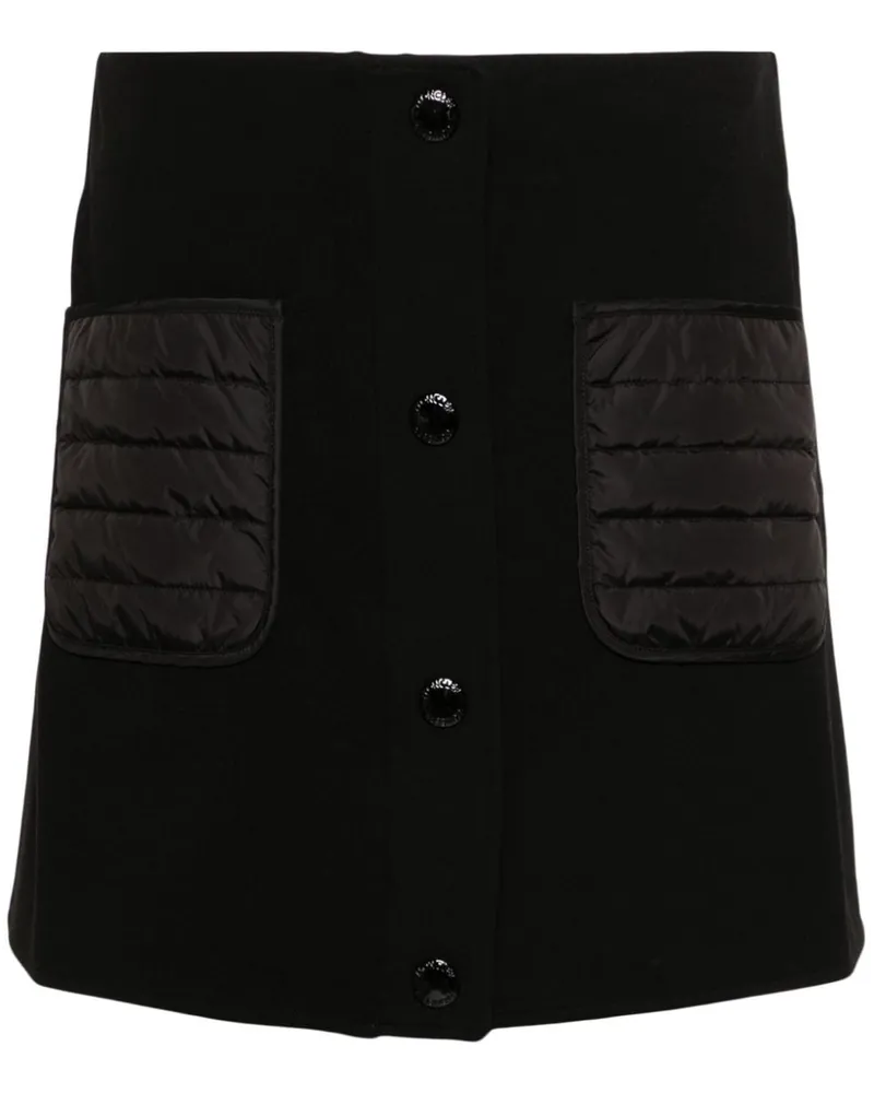 Moncler Minirock mit Druckknopf - Schwarz Schwarz