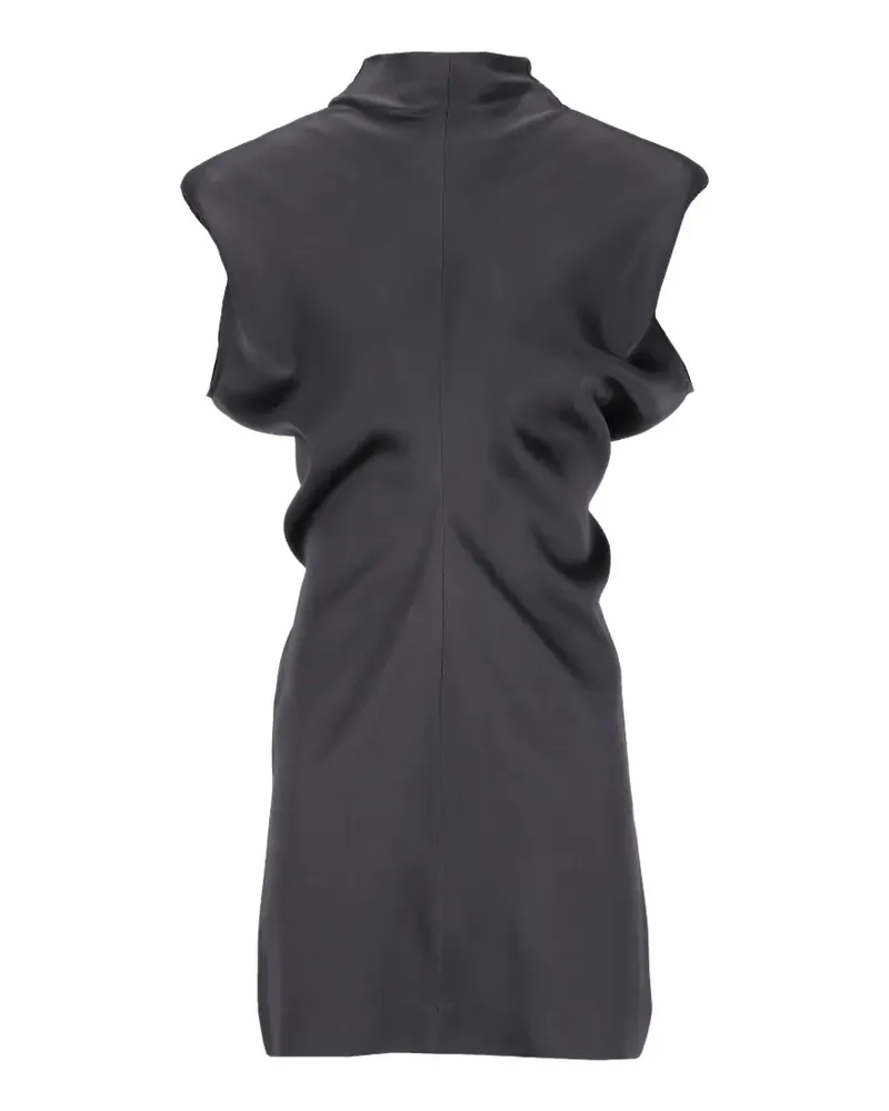 Federica Tosi padded-shoulder satin mini dress - Grau Grau