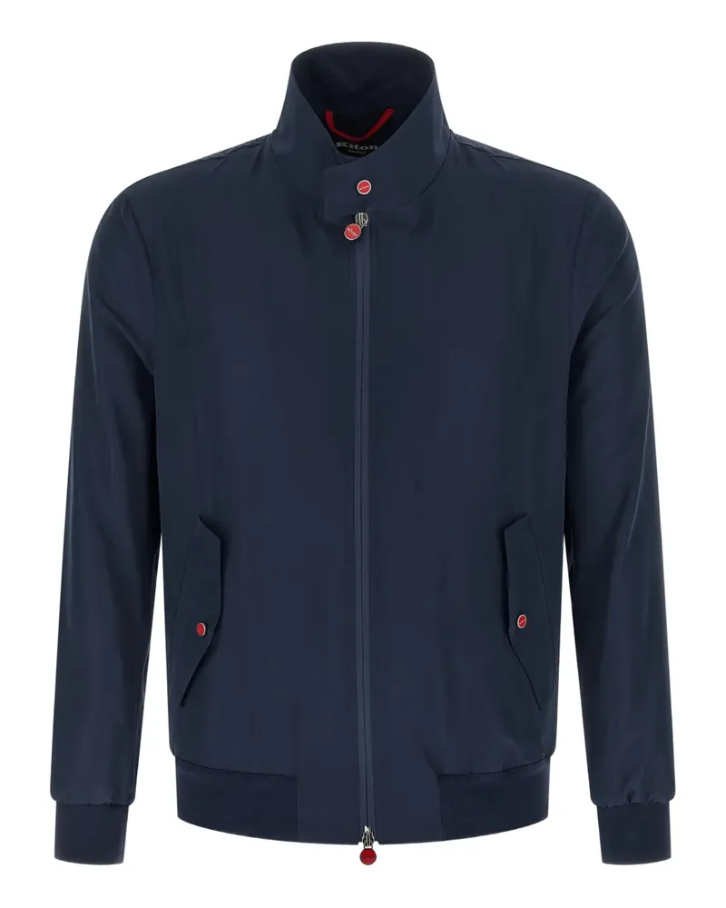 Kiton Cima mandarin-collar jacket - Blau Blau