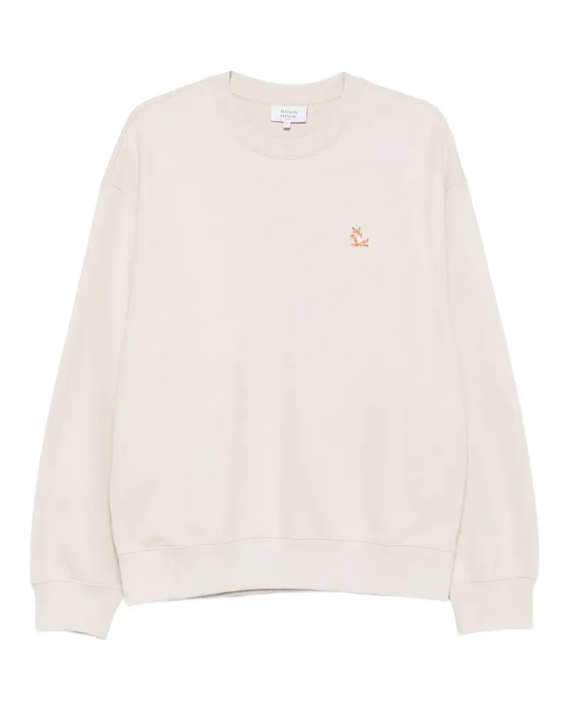 Kitsuné Sweatshirt mit Fuchs-Patch - Nude Nude