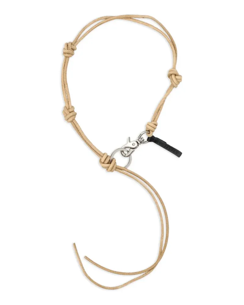 Our Legacy knot-detail leather necklace - Nude Nude