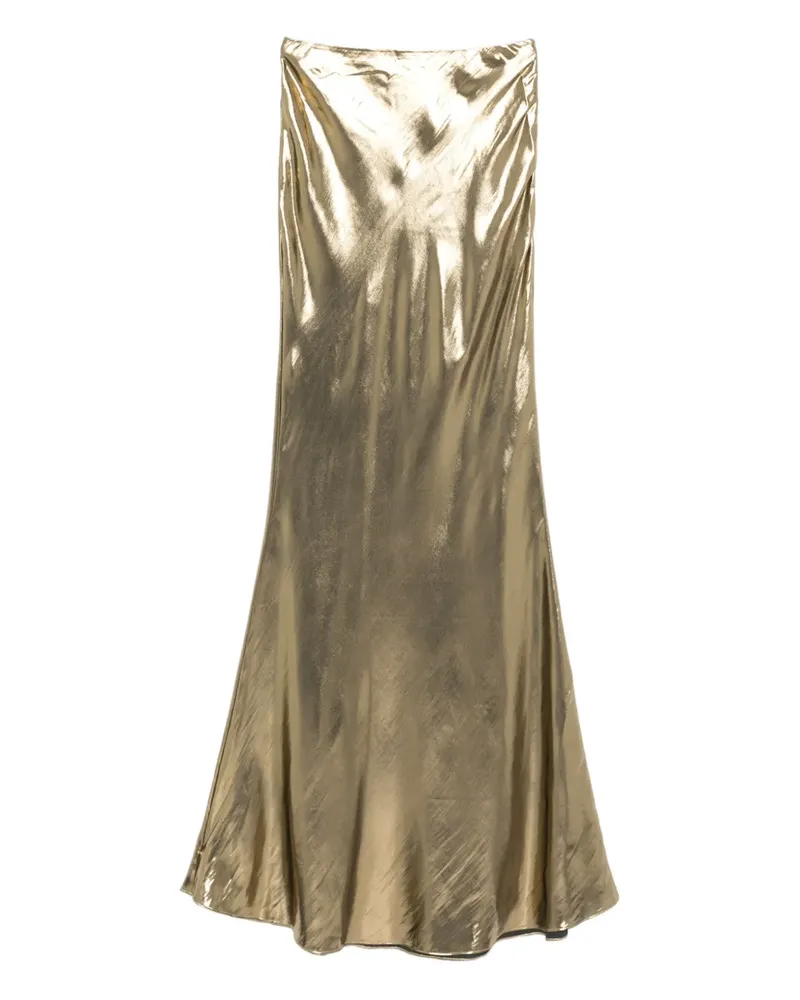Self-Portrait Minirock im Metallic-Look - Gold Gold