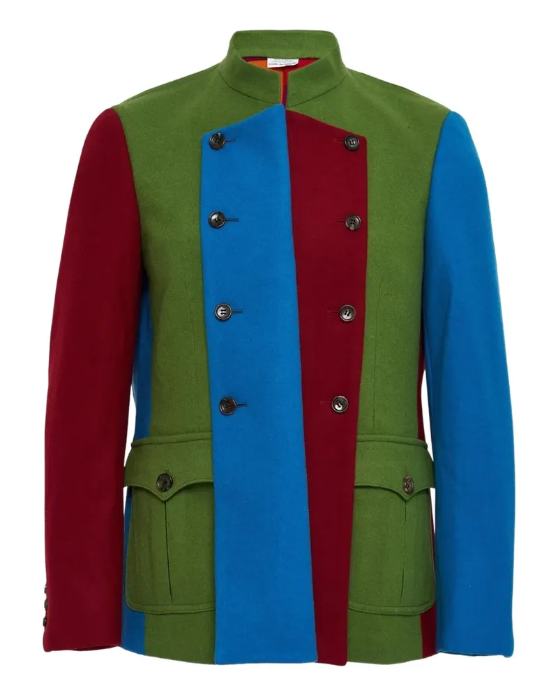 Comme des Garçons Jacke in Colour-Block-Optik - Grün Grün